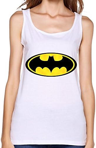 Timo Women's Tank Tops Superhero Batman Logo Size L White
