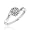 Sterling Silver Diamond Purity Ring - Size 6.5