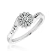 Sterling Silver Diamond Purity Ring - Size 6.5