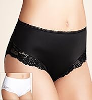 2 Pack Light Control Lace High Leg Knickers