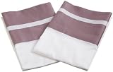 Kensington Collection 320-Thread-Count Cotton Standard Pillow Case Set, Amethyst