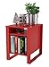 Ameriwood Simple Modern Side Table, Bright Ruby Red