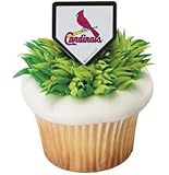 MLB St Louis Cardinals Cupcake Rings - 24 pcs