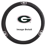 41z2Ibz4h3L. SL160  UGA University of Georgia Bulldogs Car Truck SUV Genuine High Grade Leather Steering Wheel Cover