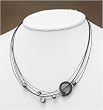 J-Steel by Fyn Studios Stainless-Steel Wire Necklace with Pendant & Diamonova JSF-843332001006