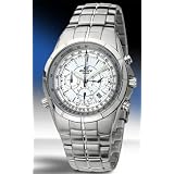 Casio EF-518D-7A Edifice EF518D-7A White Dial Chronograph Stainless Steel Mens Watch by EF518D7A