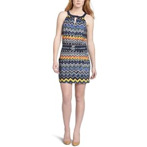 BCBGMAXAZRIA Ladies Chevron Stripe Jersey Dress