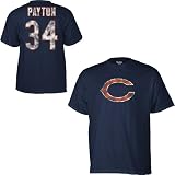 Chicago Bears Walter Payton Reebok Name and Number Throwback Distressed T Shirt
