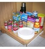 Shelf On Wheels Expandable Pull Out Kitchen Cabinet Shelf, Wood