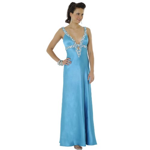 Formal Evening Gown. Beaded Dress for Prom - Party Dress by Sean Collection (8859) TURQ