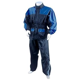 Motorcycle Rain Gear - Waterproof Rain Coats Two Piece RS5031 Blue