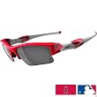 Oakley Los Angeles Angels Flak Jacket XLJ Men's Special Editions Major League Baseball Casual Sunglasses/Eyewear - Red/Black Iridium