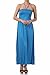Sakkas Soft Jersey Feel Solid Color Smocked Bodice String Halter Long Dress