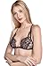 Wink Gal Women's Cami Floral Sheer Lace Cross Back Bralette Wire Free