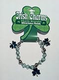 Irish Charms Charm Bracelet - All Shamrocks (Small Beads)