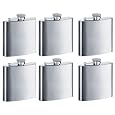 Personalized Set of 6 8oz Stainless Steel Groomsman Flask - Engraved