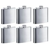 Personalized Set of 6 8oz Stainless Steel Groomsman Flask - Engraved