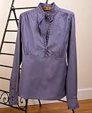 Lilac Empire Ruffle Blouse