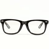 Retro Clark Kent Clear Lens Wayfarer Eye Glasses Black
