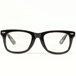 Retro Clark Kent Clear Lens Wayfarer Eye Glasses Black