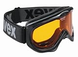 UVEX Downhill II Ski Goggle,Black Frame with Double Gold Lite Lens