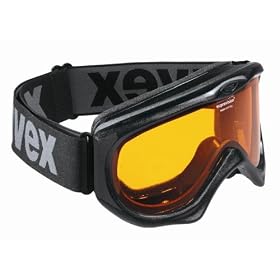 UVEX Downhill II Ski Goggle,Black Frame with Double Gold Lite Lens