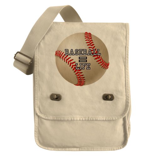 Messenger Field Bag Khaki Baseball Equals Life