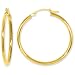 10k Yellow Gold 2x29mm Round Hoop Earrings