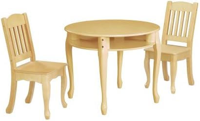 Teamson Kids - Windsor Round Table & Set of 2 Chairs - Natural