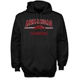 Arkansas Razorbacks Black Midfield Hoody Sweatshirt