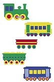 Wallies Wallpaper Cutouts 25 Trains Kids Boys Engine
