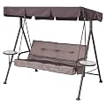 Outdoor Patio 3-Seater Cushion Swing
