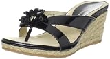 AK Anne Klein Women's Pris Wedge Sandal,Black,8.5 M US