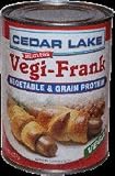 Cedar Lake Vege-Franks, 20 oz. cans (Case of 12), Vegan)