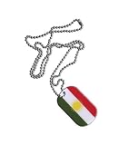 Dog Tag / Erkennungsmarke / Kette Kurdistan - 3 x 5 cm