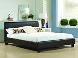 Hamburg 5ft King Size Brown Faux Leather Bed