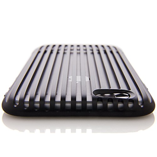 SQUAIR iPhone 6 ケース 【The Slit】 日本製 ドレスケース 超々ジュラルミン A7075を贅沢に削り出し 金属製 アルミ 合金 バンパー 工具不要 | ブラック | SQSLT600-BLK