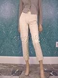 $720 New CELINE Stretchy Gold Embroidered Capri Pants 6 38