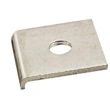 Tapped Flange Washer with Square Corners, Low Carbon Steel, Galvanized, USA Made