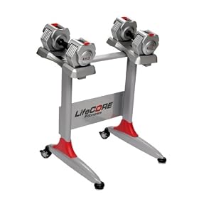 Lifecore Corebell 5- to 30-Pound Adjustable Dumbbell System with Stand