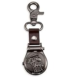 IMAGE OF Mens Closed Dial Gun Metal Train New Belt Pocket Watch
