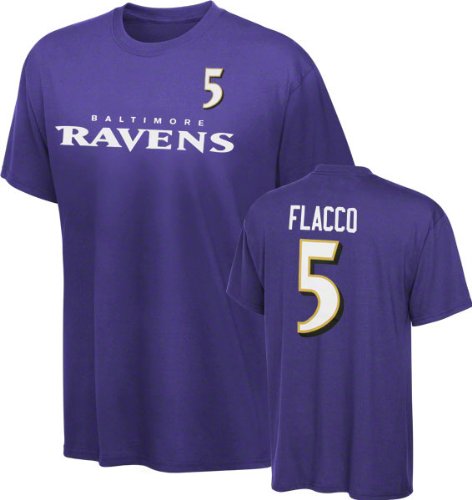 Baltimore Ravens Youth Purple Reebok Joe Flacco Name & Number T-Shirt