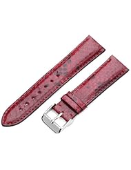 Hadley-Roma Womens LS2020RQ 200 20-mm Red Genuine Python Watch Strap