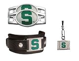 Michigan State Spartans Bracelet/Shoe Thingz Charm/Cell Phone Charm Package
