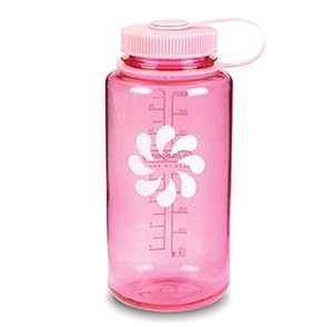 Nalgene BPA Free Tritan Wide Mouth Water Bottle, 1-Quart, Pink - 2 Count