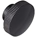 DimcoGray Phenolic Knurled Knobs 1 3/8" OD, 1/4-20 Insert Thread, 7/16" Tapped Hole, Black (Pack of 25)