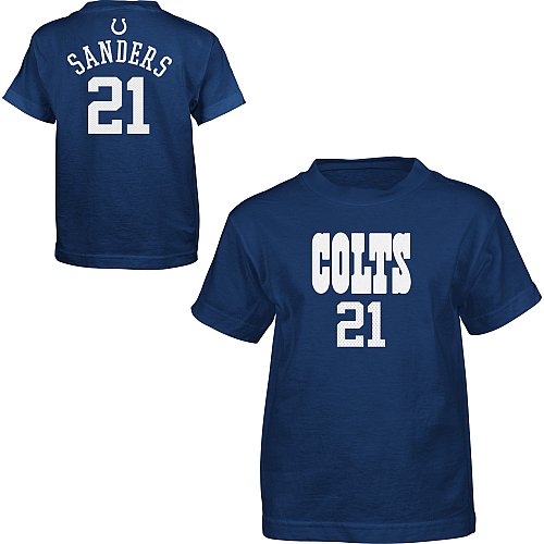 Reebok Indianapolis Colts Bob Sanders Youth (8-20) Name & Number T-Shirt Small