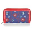 Billy Bag Hannah Print Large Zipped Fasten Purse - Cobalt'
