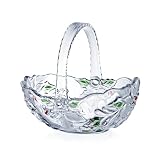 Celebrations by Mikasa Holiday Bloom Handled Basket, 8 Inches