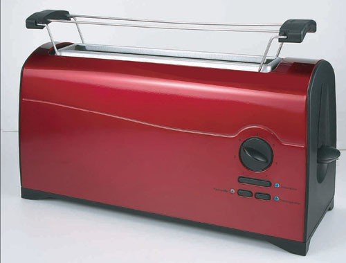 HERU Design Langschlitztoaster 950 Watt Brötchenaufsatz 